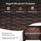 2 Pieces Patio Rattan Ottomans With Soft Cushion For Patio and Garden